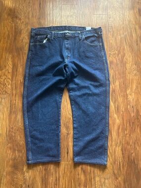 Wrangler Men's Relaxed Fit Dark Blue Denim Jeans